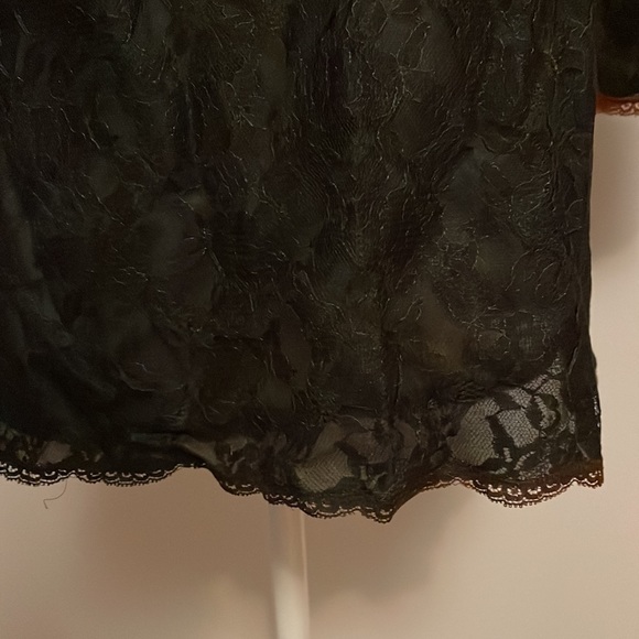 Vintage Gossard Artemis Sheer Nylon Button-Down Black Top - Size 34/S - Picture 7 of 10